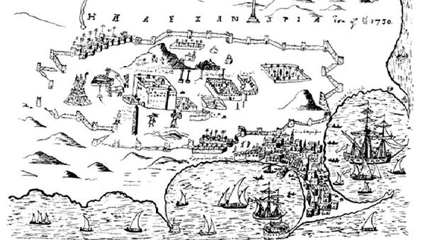بانوراما لمدينة الإسكندرية ترجع لعام 1730م ، جريجوريفيتش-بارسكي - سبوتنيك عربي
