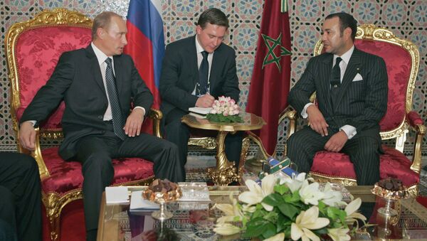 بوتين مع الملك المغربي محمد السادس - سبوتنيك عربي