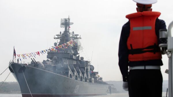 الطراد حامل الصواريخ موسكفا (موسكو) من أسطول البحر الأسود الروسي - سبوتنيك عربي