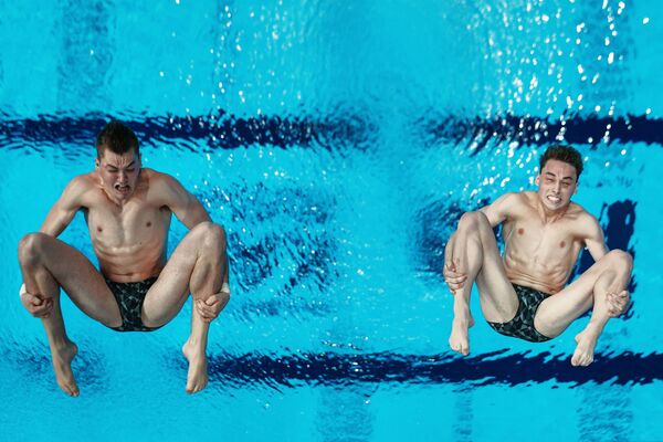 السباحين المشاركين فى الدور التمهيدى فى بطولة العالم للألعاب المائية - سبوتنيك عربي