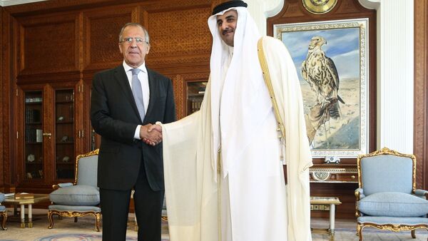 الأمير تميم بن حمد يستقبل سيرغي لافروف - سبوتنيك عربي