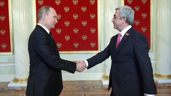 بوتين ياتقي الرئيس الأرمني سيرج ساركسيان - سبوتنيك عربي