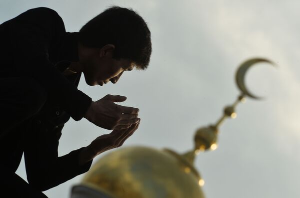 المسلمون في عيد الأضحى  في مسجد موسكو الكبير - سبوتنيك عربي