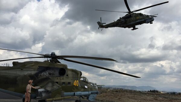 طائرات الهليكوبتر الروسية في قاعدة حميميم - سبوتنيك عربي