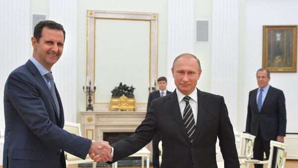 الرئيس الروسي فلاديمير بوتين ونظيره السوري بشار الأسد - سبوتنيك عربي