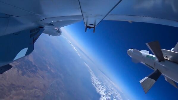 طائرات القوات الجوية الفضائية لروسيا الاتحادية خلال مهمة حربية في سوريا - سبوتنيك عربي