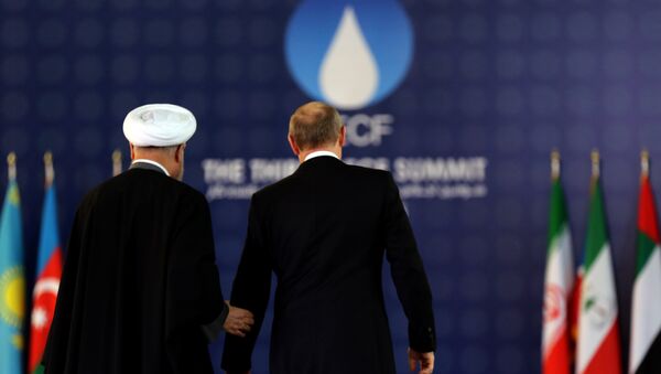 الرئيس فلاديمير بوتين وروحاني - سبوتنيك عربي