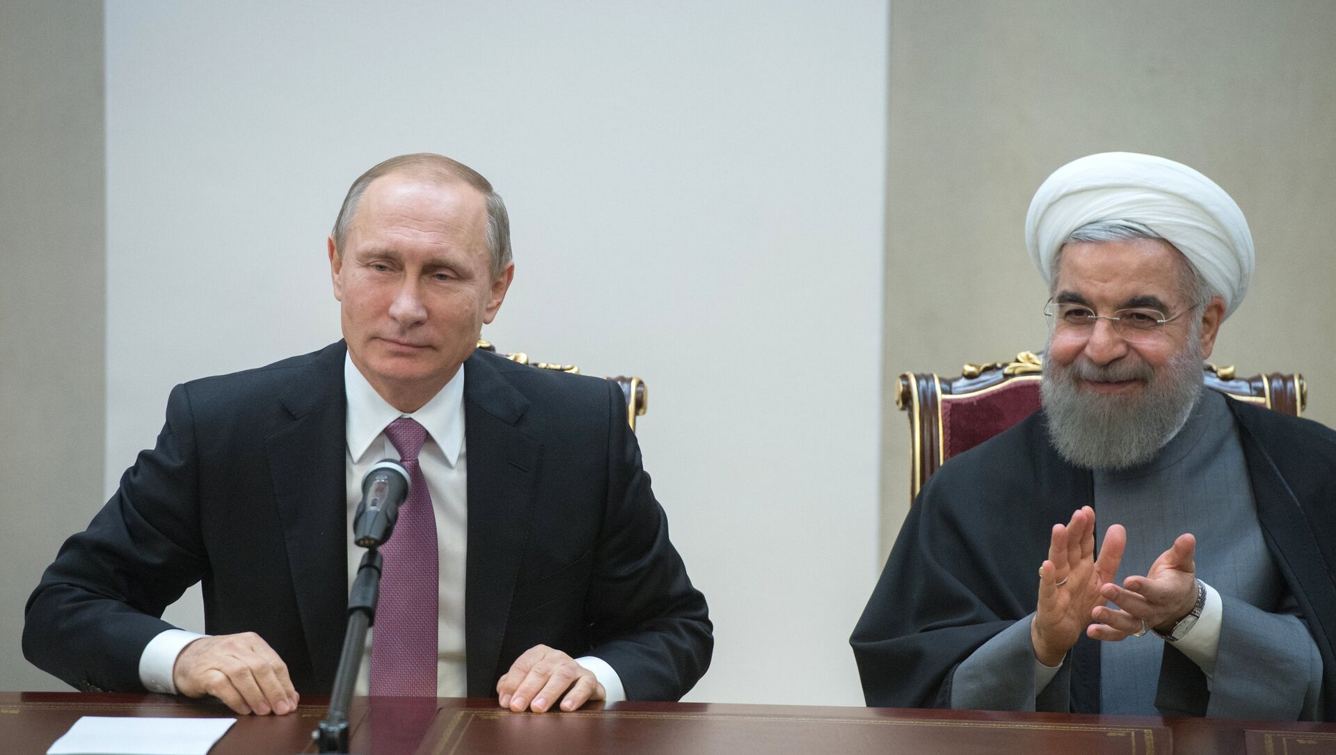 الرئيسان الروسي فلاديمير بوتين والإيراني حسن روحاني - سبوتنيك عربي, 1920, 30.04.2021