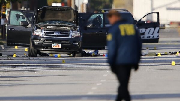 الشرطة الأمريكية في موقع حادث كاليفورنيا - سبوتنيك عربي