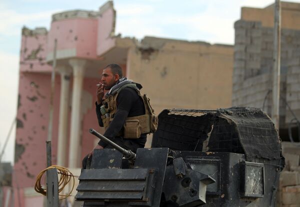 عنصر من قوات الجيش العراقي في الرمادي المحررة. - سبوتنيك عربي