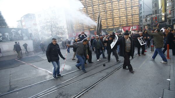 مظاهرة احتجاجية في اسطنبول - سبوتنيك عربي