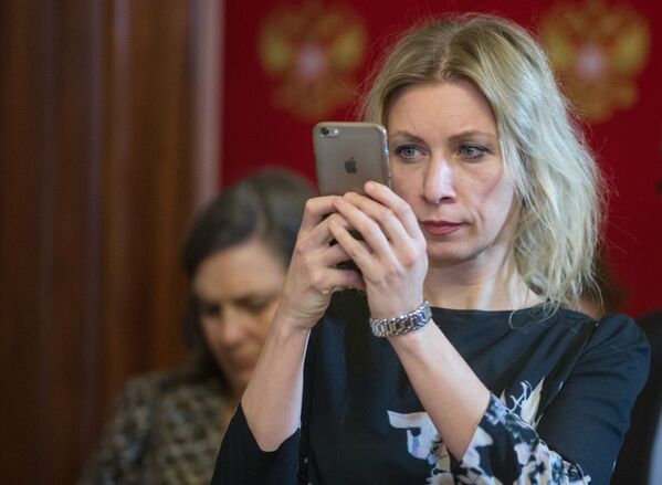 ماريا فلاديميروفنا زاخاروفا، مديرة دائرة الصحافة والإعلام التابعة لوزارة الخارجية في روسيا الاتحادية - سبوتنيك عربي