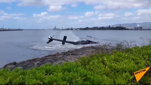 شاهد... سقوط طائرة هليكوبتر فى الماء بأمريكا - سبوتنيك عربي