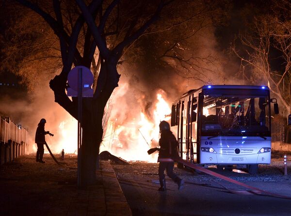 إنفجار في أنقرة، 17 فبراير/ شباط 2016. - سبوتنيك عربي