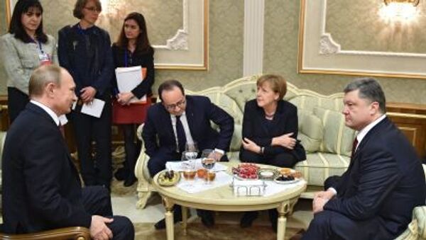 مباحثات رؤساء روسيا وفرنسا وألمانيا وأوكرانيا في مينسك - سبوتنيك عربي