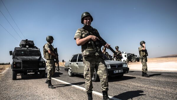 عسكريون أتراك على الحدود التركية السورية - سبوتنيك عربي