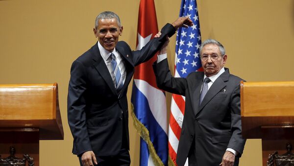 لقاء الرئيس الكوبي راؤول كاسترو والرئيس الأمريكي باراك أوباما - سبوتنيك عربي