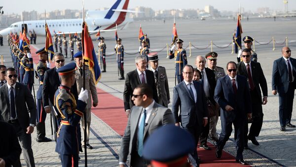 استقبال الرئيس الفرنسي فرانسوا أولاند في مصر - سبوتنيك عربي