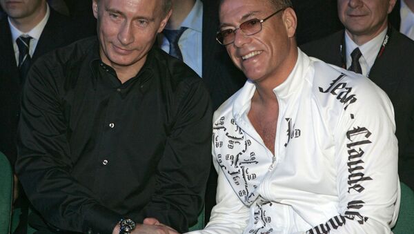 الممثل فان دام مع الرئيس بوتين - سبوتنيك عربي