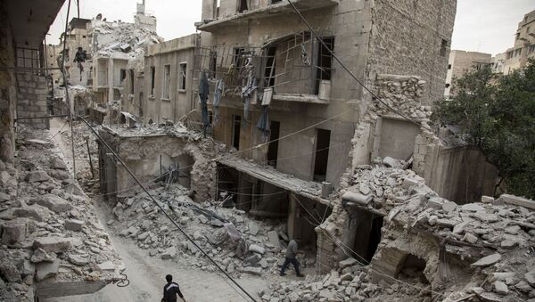 أنقاض مبان مدمرة في مدينة حلب - سبوتنيك عربي