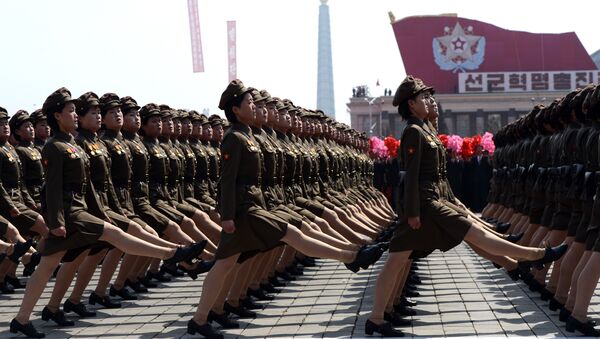 الفوج النسائي في كوريا الشمالية. - سبوتنيك عربي