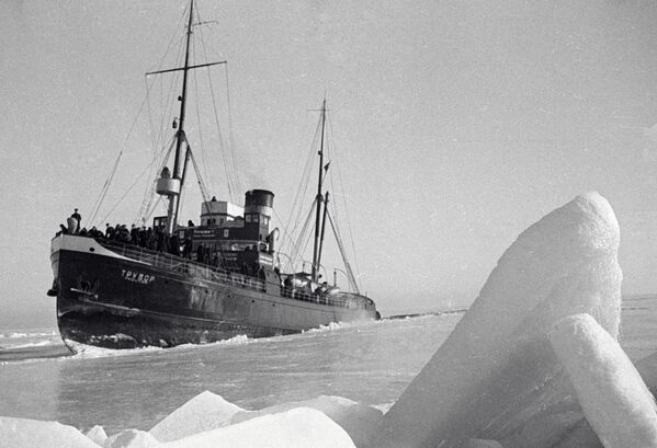 كاسحة الجليد تروفور لأسطول البحر الأسود في القطب الشمالي - سبوتنيك عربي