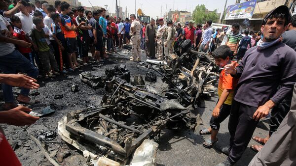 صورة أرشيفية لتفجير سيارة مفخخة في بغداد - سبوتنيك عربي