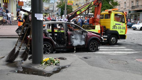 تفجير سيارة الإعلامي الروسي بافل شيريميت - سبوتنيك عربي