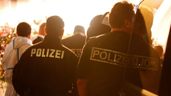 الشرطة الألمانية في مكان التفجير في انسباخ - سبوتنيك عربي