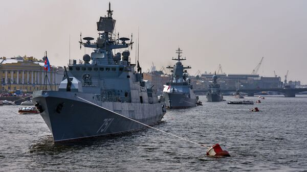 سفن الأسطول الروسي في نهر نيفا - سبوتنيك عربي