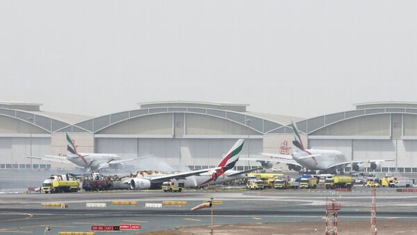 حادث طائرة بمطار دبي - سبوتنيك عربي