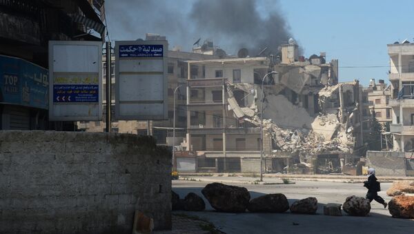 حي في مدينة حلب يتعرض إلى القصف من قبل المجموعات المسلحة - سبوتنيك عربي