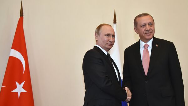 مصافحة بين بوتين وأردوغان - سبوتنيك عربي