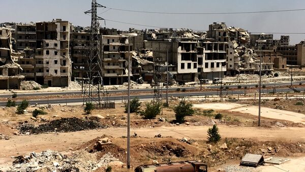 منازل وبيوت مدمرة في حي راموسة بجنوب غرب مدينة حلب - سبوتنيك عربي
