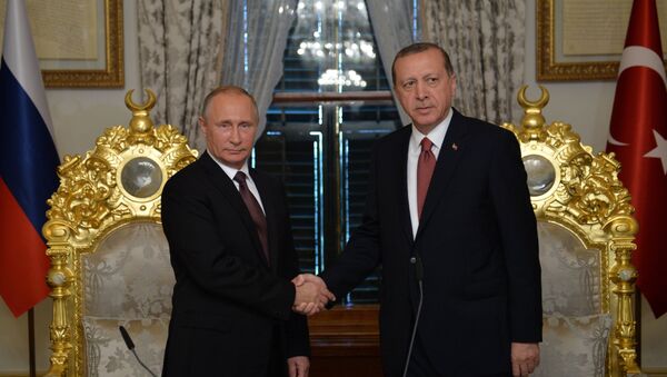 الرئيسين الروسي فلاديمير بوتين والتركي رجب طيب أردوغان - سبوتنيك عربي