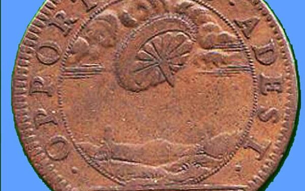 يظهر على بعض القطع النقدية التي عثر عليها في إحدى البلدات المصرية نقش لصور رجل فضائي برأس أصلع، بالإضافة إلى نقوش لمركبات فضائية. - سبوتنيك عربي