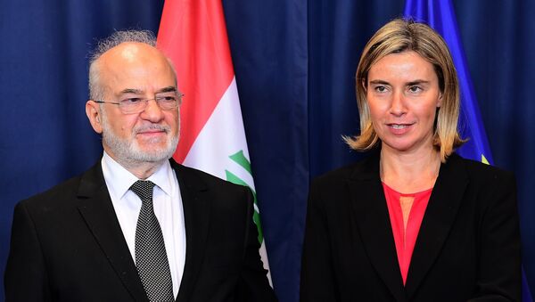فيديريكا موغيريني ووزير الخارجية العراقي ابراهيم الجعفري - سبوتنيك عربي
