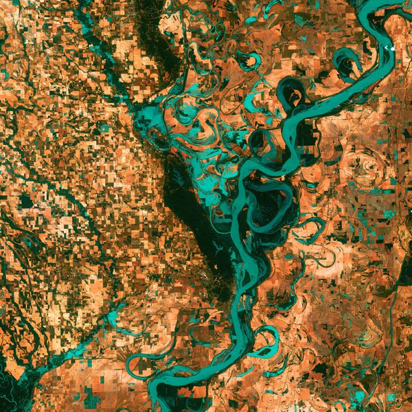 مشهد لنهر المسيسيبي الملتوي في أمريكا الشمالية - سبوتنيك عربي