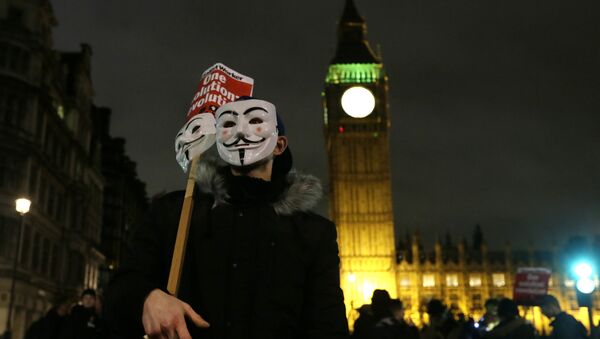 مسيرة احتجاج في لندن - سبوتنيك عربي