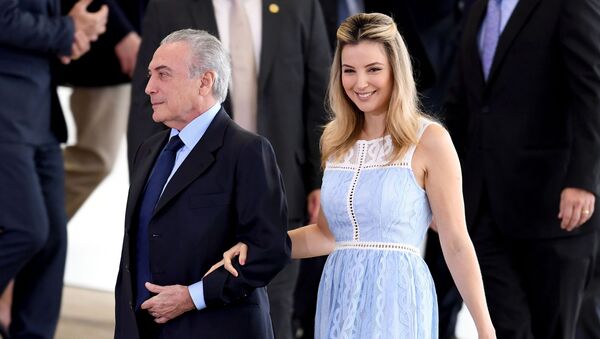 السيدة الأولى مارسيلا، زوجة الرئيس البرازيلي ميشال تامر، 2016 - سبوتنيك عربي