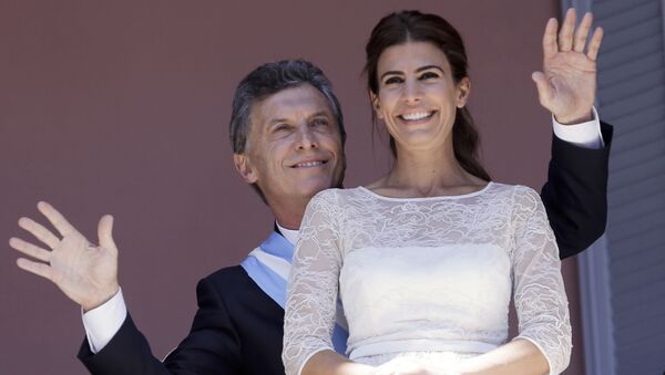 السيدة الأولى جوليانا أوادا، زوجة الرئيس الأرجنتيني ماوريسيو ماركي، 2015 - سبوتنيك عربي