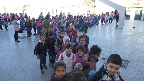 صقيع الشتاء  في المدارس السورية - سبوتنيك عربي