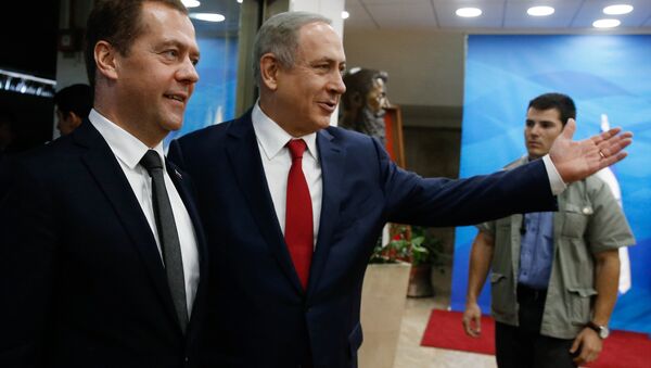 رئيس الوزراء الروسي دميتري ميدفيديف خلال زيارته إلى إسرائيل - سبوتنيك عربي
