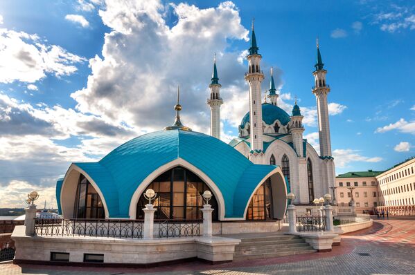 مسجد كول شريف بمجمع كرملين قازان بمدينة قازان بجمهورية تتارستان، روسيا. - سبوتنيك عربي