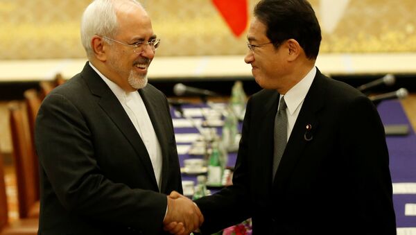 وزير الخارجية الياباني فوميو كيشيدا ونظيره الإيراني - سبوتنيك عربي