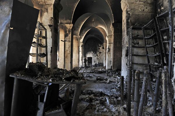 مسجد في المدينة القديمة في حلب، 2012 - سبوتنيك عربي
