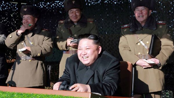 زعيم كوريا الشمالية يضحك خلال التدريبات - سبوتنيك عربي