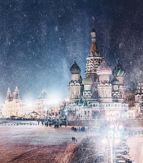 موسكو خلال تساقط الثلوج الكثيفة - سبوتنيك عربي