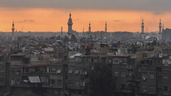 طلوع الفجر في مدينة دمشق، سوريا - سبوتنيك عربي