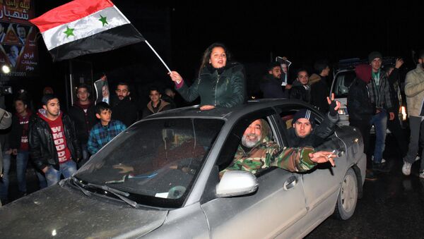 احتفال بتحرير حلب من سيطرة المسلحين - سبوتنيك عربي